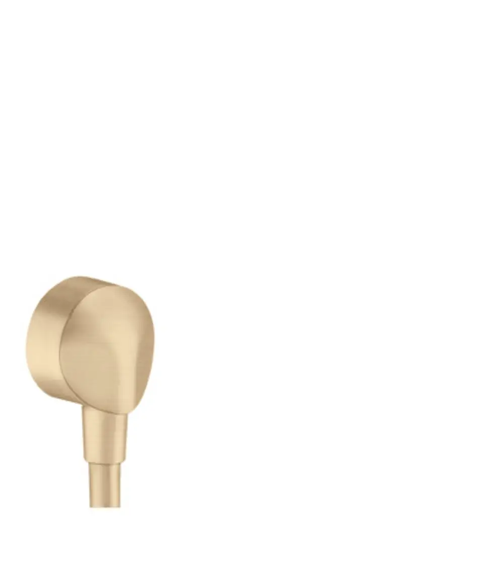 Wandanschlussstück in gebürstetem Bronze-Finish von Hansgrohe, für Rohrverbindungen geeignet, ohne Rückflussverhinderer.